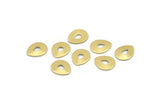 Brass Drop Blank, 24 Raw Brass Drop Stamping Blanks (12x0.70mm) M01534