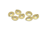 Brass Drop Charm, 24 Raw Brass Drop Charms With 1 Hole, Stamping Blanks (12x0.70mm) M01541