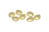 Brass Drop Charm, 24 Raw Brass Drop Charms With 1 Hole, Stamping Blanks (12x0.70mm) M01541