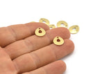 Brass Drop Charm, 24 Raw Brass Drop Charms With 1 Hole, Stamping Blanks (12x0.70mm) M01541