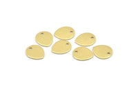 Brass Drop Charm, 24 Raw Brass Drop Charms With 1 Hole, Stamping Blanks (12x0.70mm) M01524