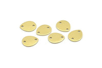 Brass Drop Charm, 24 Raw Brass Drop Charms With 2 Holes, Stamping Blanks (12x0.70mm) M01526