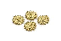 Pirinç Güneş Tılsımı, 1 Döngülü 4 Ham Pirinç Güneş Tılsımı, Bulgular (16x15mm) N1509