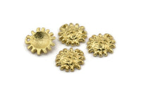 Pirinç Güneş Tılsımı, 1 Döngülü 4 Ham Pirinç Güneş Tılsımı, Bulgular (16x15mm) N1509