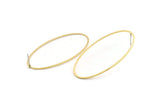 Brass Oval Earring, 6 Raw Brass Oval Stud Earrings (27x54x1mm) BS 2331 A1759