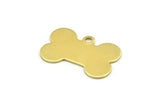 Brass Dog Bone Charm, 8 Raw Brass, Dog Bone Tag, Dog Necklace, Brass Dog Bone Pendant, Dog Tag For Collar (28x18x0.80mm) A1973
