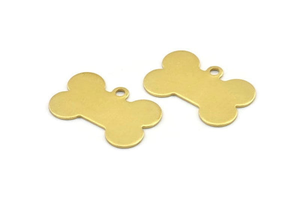 Pirinç Köpek Kemiği Kolye, 8 Ham Pirinç, Köpek Kemiği Künyesi, Köpek Kolye, Pirinç Köpek Kemiği Kolye Ucu, Tasma İçin Köpek Künyesi (28x18x0,80 mm) A1973