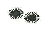 Black Sun Charm, 8 Oxidized Black Brass Sun Pendants With 1 Loop, Findings (33x30x0.50mm) A1519 S1109