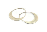 Silver Drop Charm, 2 Antique Silver Plated Brass Drop Charms With 1 Loop, Earrings, Findings (54x42x0.80mm) D1139 H1589