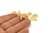 Brass Hand Blank, 24 Raw Brass Hand Blanks (25x17x0.80mm) D1007