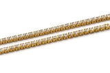 Crystal Brass Chain, 1 M (1.7mm) Crystal Rhinestone Chain With Brass Frame Ss-4.5a  Z133