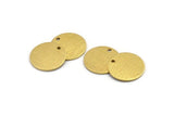 Brass Round Charm, 12 Textured Raw Brass Round Tags With 1 Hole (16x0.80mm) A1867