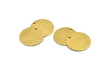 Brass Round Charm, 8 Textured Raw Brass Round Tags With 1 Hole (20x0.80mm) A1862