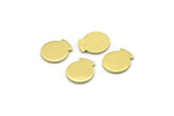 Brass Round Tag, 50 Raw Brass Round Stamping Blanks, Findings (10x9x0.80mm) M01594