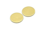 Brass Round Tag, 24 Raw Brass Round Stamping Blanks, Findings (14x0.80mm) M01590