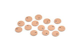 Copper Cabochon Tag, 100 Raw Copper Cabochon Tags With 1 Hole, Stamping Tags (6x0.70mm) M01429