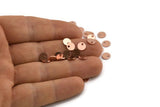 Copper Cabochon Tag, 100 Raw Copper Cabochon Tags With 1 Hole, Stamping Tags (6x0.70mm) M01429