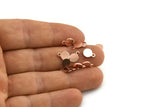 Copper Cabochon Tag, 100 Raw Copper Cabochon Tags With 1 Loop, Stamping Tags (8x6x0.70mm) M01431