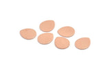 Copper Drop Blank, 12 Raw Copper Drop Stamping Blanks (12x0.70mm) M01427