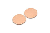 Copper Round Tag, 24 Raw Copper Brass Round Stamping Blanks, Findings (14x0.80mm) M01602