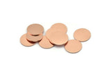 Copper Round Tag, 24 Raw Copper Brass Round Stamping Blanks, Findings (14x0.80mm) M01602