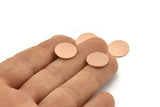 Copper Round Tag, 24 Raw Copper Brass Round Stamping Blanks, Findings (14x0.80mm) M01602