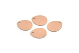Copper Drop Charm, 12 Raw Copper Drop Charms With 1 Hole, Stamping Blanks (12x0.70mm) M01426