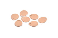 Copper Drop Charm, 12 Raw Copper Drop Charms With 1 Hole, Stamping Blanks (12x0.70mm) M01426