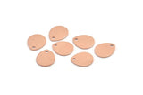 Copper Drop Charm, 12 Raw Copper Drop Charms With 1 Hole, Stamping Blanks (12x0.70mm) M01426