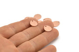 Copper Drop Charm, 12 Raw Copper Drop Charms With 1 Hole, Stamping Blanks (12x0.70mm) M01426