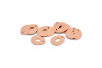 Bakır Damla Tılsımı, 1 Delikli 12 Ham Bakır Damla Tılsımı, Damgalama Boşlukları (12x0,70 mm) M01418