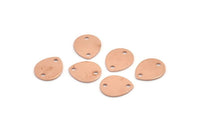 Bakır Damla Tılsımı, 2 Delikli 12 Ham Bakır Damla Tılsımı, Damgalama Boşlukları (12x0,70 mm) M01419
