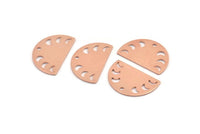 Bakır Ay Tılsımı, 1 Delikli 10 Ham Bakır Ay Evresi Tılsımı (22x14x0,70 mm) M01435
