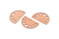 Bakır Ay Tılsımı, 1 Delikli 10 Ham Bakır Ay Evresi Tılsımı (22x14x0,70 mm) M01436