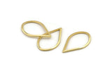 Gold Drop Connector, 12 Gold Plated Brass Drop Connectors (23x14x1mm) A1699 Q0846