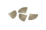 Gümüş Deniz Kabuğu Charm, 1 Delikli 24 Antik Gümüş Kaplama Pirinç Deniz Kabuğu Charm (14x20mm) D1535 H1080