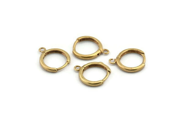 Brass Leverback Earring, 12 Raw Brass Leverback Earrings, Findings (14mm) A0789