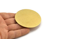 Brass Round Charm, Textured Raw Brass Round Tags With 1 Hole (60x0.80mm) A1922
