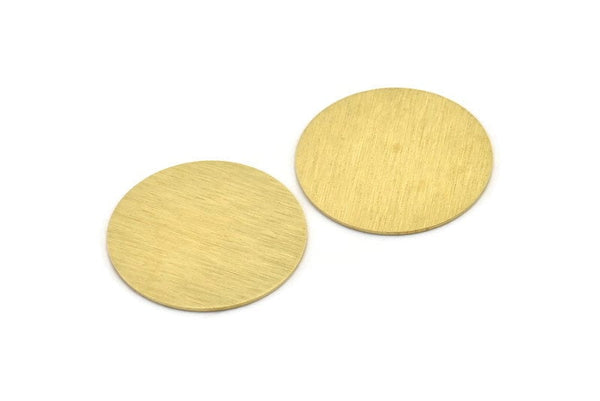 Brass Round Blank, 4 Textured Raw Brass Stamping Blanks, Stamping Tags (30x0.80mm) M01500