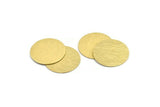 Brass Round Blank, 4 Textured Raw Brass Stamping Blanks, Stamping Tags (30x0.80mm) M01500