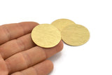 Brass Round Blank, 4 Textured Raw Brass Stamping Blanks, Stamping Tags (30x0.80mm) M01500