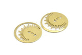 Brass Eye Charm, 4 Raw Brass Eye Charms (30x0.80mm) M01498