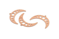Bakır Ay Tılsımı, 1 Döngülü 10 Ham Bakır Ay Evresi Tılsımı (36x12x0,80 mm) M01468