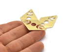 Brass Diamond Blank, 6 Raw Brass Moon Blanks, Rhombus Blanks (40x26x0.80mm) M01669