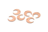 Bakır Ay Tılsımı, 1 Delikli 12 Ham Bakır Hilal Ay Tılsımı (14x13,5x0,80 mm) M01628