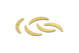 Brass Moon Blank, 100 Textured Raw Brass, Crescent Moon, Brass Blanks (17x2.5x0.80mm) M01662