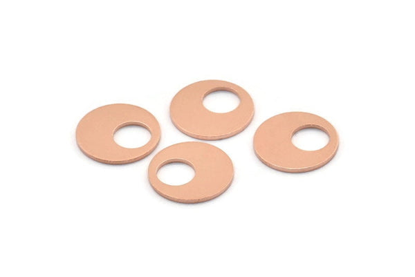 Copper Round Tag, 24 Raw Copper Round Stamping Blanks, Findings (13x0.80mm) M01638