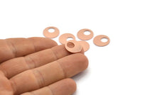Copper Round Tag, 24 Raw Copper Round Stamping Blanks, Findings (13x0.80mm) M01638