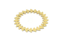 Brass Circle Charm, 2 Raw Brass Circle Charms With 2 Holes, Brass Pendants, Findings, Connectors (42x0.80mm) M01619
