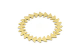 Brass Circle Charm, 2 Raw Brass Circle Charms With 2 Holes, Brass Pendants, Findings, Connectors (42x0.80mm) M01619